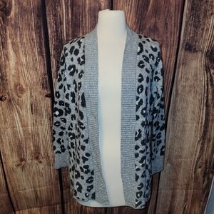 LOFT Cardigan Size MP Leopard